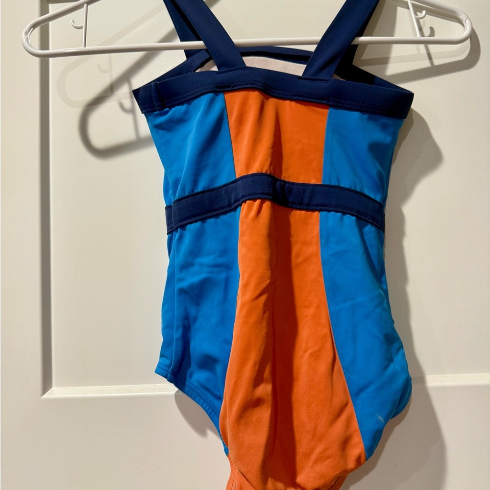 Hanna Andersson Blue and Orange Kids One Piece Swimsuit